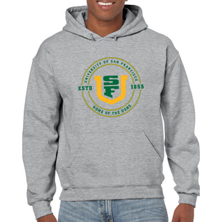 San Francisco Dons 1855 Shield Logo Hoodie - Sport Grey