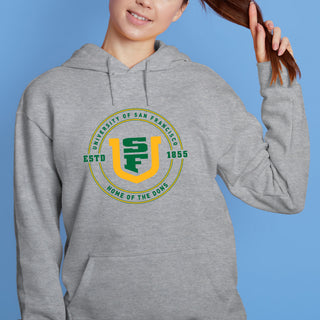 San Francisco Dons 1855 Shield Logo Hoodie - Sport Grey