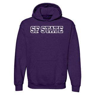 San Francisco State University Gators Basic Block Hoodie - Purple