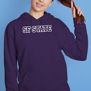 San Francisco State University Gators Basic Block Hoodie - Purple
