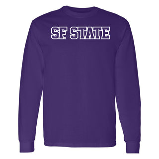 San Francisco State University Gators Basic Block Long Sleeve T-Shirt - Purple