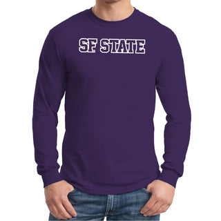 San Francisco State University Gators Basic Block Long Sleeve T-Shirt - Purple