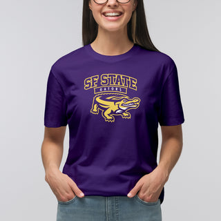 San Francisco State University Gators Arch Logo T-Shirt - Purple