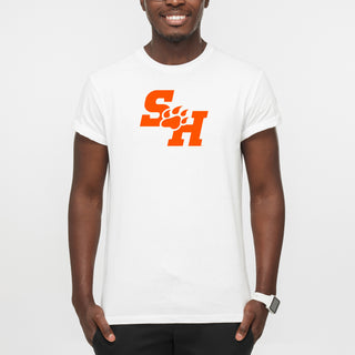 Sam Houston State University Bearkats Primary Logo Short Sleeve T Shirt - White