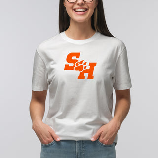 Sam Houston State University Bearkats Primary Logo Short Sleeve T Shirt - White