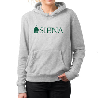 Siena University Institutional Logo Hoodie - Sport Grey
