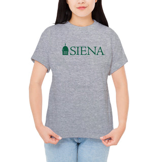 Siena University Institutional Logo T-Shirt - Sport Grey
