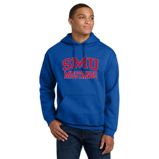 SMU Mustangs Front Back Print Hoodie - Royal