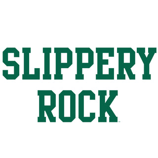 Slippery Rock University The Rock Basic Block Long Sleeve T Shirt - White
