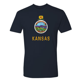 Kansas State Flag NLA T-Shirt - Midnight Navy