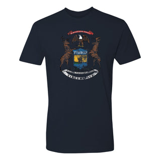Michigan State Flag NLA T-Shirt - Midnight Navy