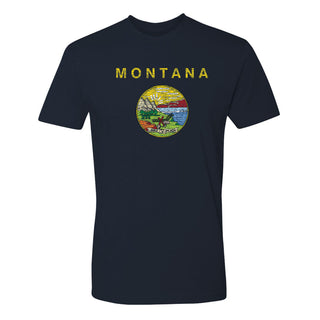 Montana State Flag NLA T-Shirt - Midnight Navy
