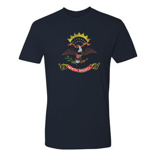 North Dakota State Flag NLA T-Shirt - Midnight Navy