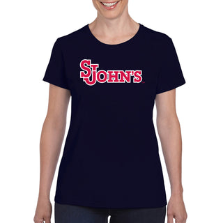 St John's University Red Storm Primary Logo Women's T-Shirt - Navy