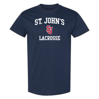 St John's Red Storm Arch Logo Lacrosse T-Shirt - Navy