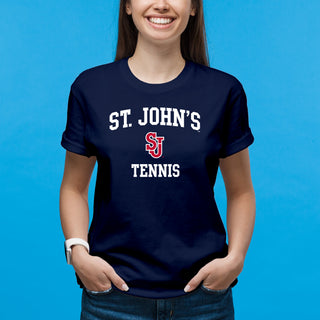 St John's Red Storm Arch Logo Tennis T-Shirt - Navy