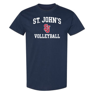 St John's Red Storm Arch Logo Volleyball T-Shirt - Navy