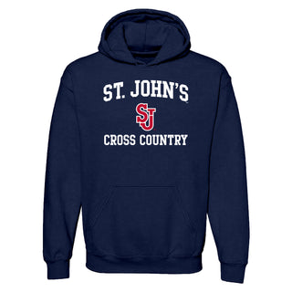St John's Red Storm Arch Logo Cross Country Hoodie - Navy