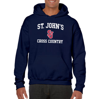 St John's Red Storm Arch Logo Cross Country Hoodie - Navy