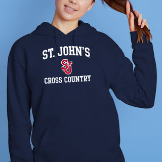St John's Red Storm Arch Logo Cross Country Hoodie - Navy