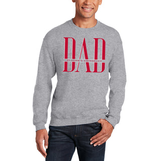 St John's Red Storm Classic Dad Crewneck - Sport Grey