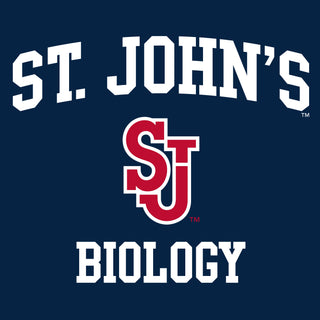 St John's Red Storm Arch Logo Biology T-Shirt - Navy