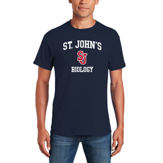 St John's Red Storm Arch Logo Biology T-Shirt - Navy