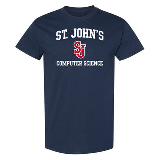 St John's Red Storm Arch Logo Computer Science T-Shirt - Navy