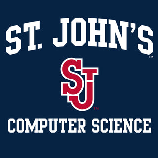St John's Red Storm Arch Logo Computer Science T-Shirt - Navy