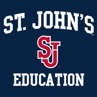 St John's Red Storm Arch Logo Education T-Shirt - Navy