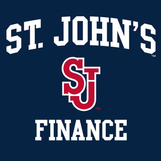 St John's Red Storm Arch Logo Finance T-Shirt - Navy