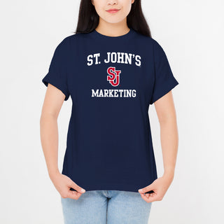 St John's Red Storm Arch Logo Marketing T-Shirt - Navy