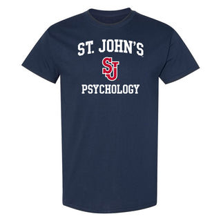 St John's Red Storm Arch Logo Psychology T-Shirt - Navy
