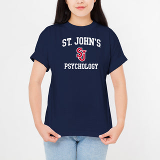 St John's Red Storm Arch Logo Psychology T-Shirt - Navy