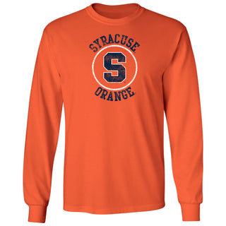 Syracuse Oranges Distressed Circle Logo Long Sleeve T-Shirt - Orange