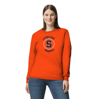 Syracuse Oranges Distressed Circle Logo Long Sleeve T-Shirt - Orange