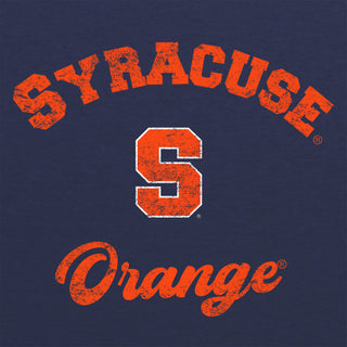 Syracuse Orange Retro Script Triblend T-Shirt - Vintage Navy