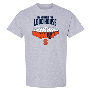 Syracuse Orange My House is the Loud House T-Shirt - Sport Grey