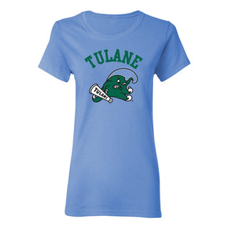 Tulane Green Wave Arch Logo Women's T-Shirt - C Blue