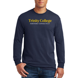 Trinity College Bantams Basic Block Cotton Long Sleeve T Shirt - Navy
