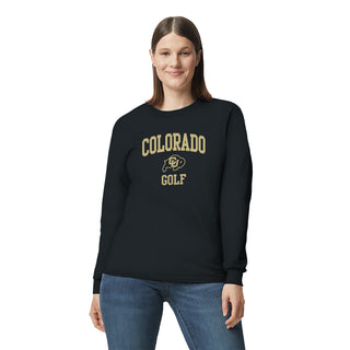 Colorado Arch Logo Golf Long Sleeve - Black