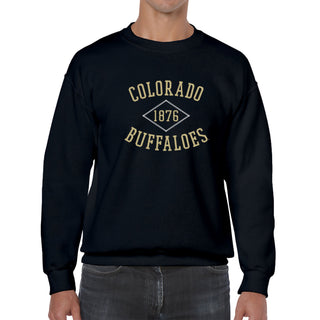 Colorado Faux Stitch Arch Crewneck - Black