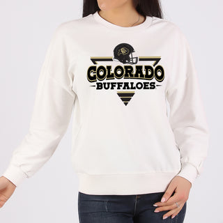 Colorado Buffaloes Football Triangle Sweatshirt - White