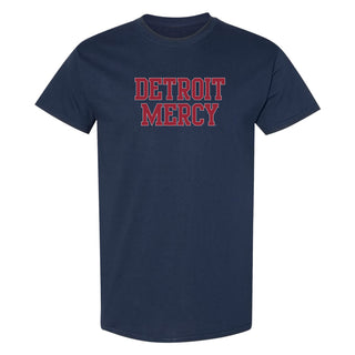 University Of Detroit Mercy Titans Basic Block Short Sleeve T Shirt - Navy