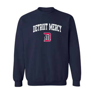 Detroit Mercy Titans Arch Logo Crewneck - Navy