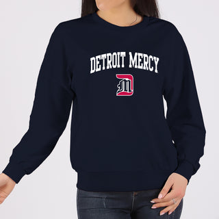 Detroit Mercy Titans Arch Logo Crewneck - Navy