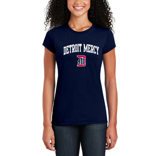 Detroit Mercy Titans Arch Logo Womens T-Shirt - Navy
