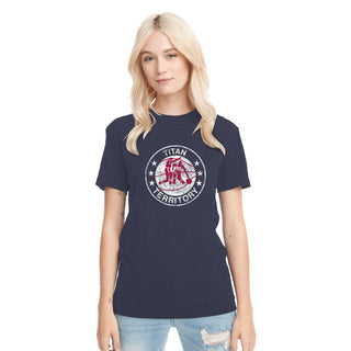 Detroit Mercy Titans Distressed Circle Logo NLA Triblend T-Shirt - Vintage Navy