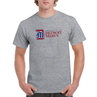 Detroit Mercy Institutional Logo T-Shirt - Sport Grey