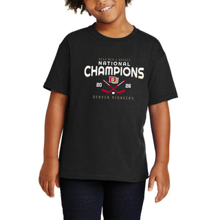 Denver 2026 Hockey National Champions Rounded Youth T-Shirt